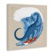 Stupell Industries Surfing Dino Brontosaurus Canvas Wall Art Design by Carrie Cantwell